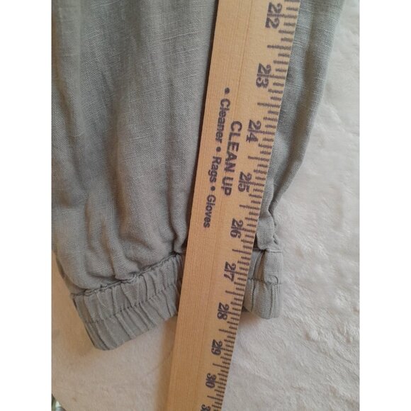 C & C California Size Medium 100% Linen Casual Beach Vacation Summer Pants - Picture 9 of 11